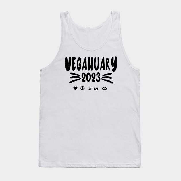 Veganuary 2023 Vegan Challenge Veganism Tank Top by TOMOBIRI